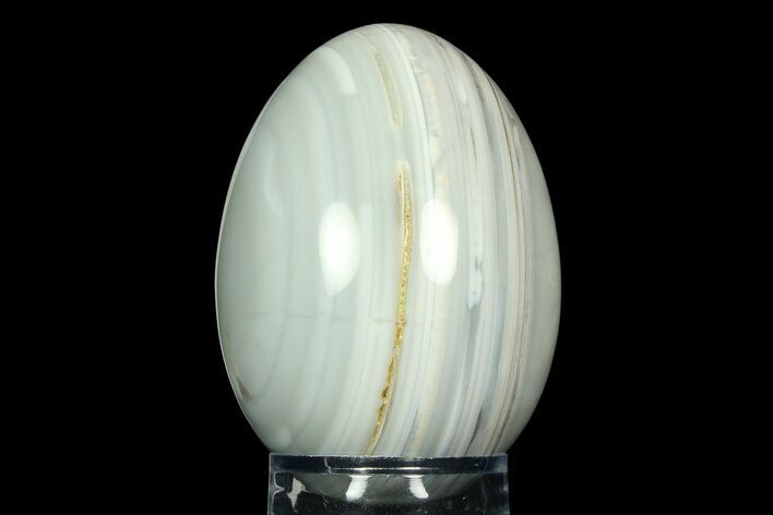 Polished Banded Brazilian Agate Egg #308737